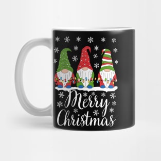 Three cool Gnomes Merry Christmas Mug
